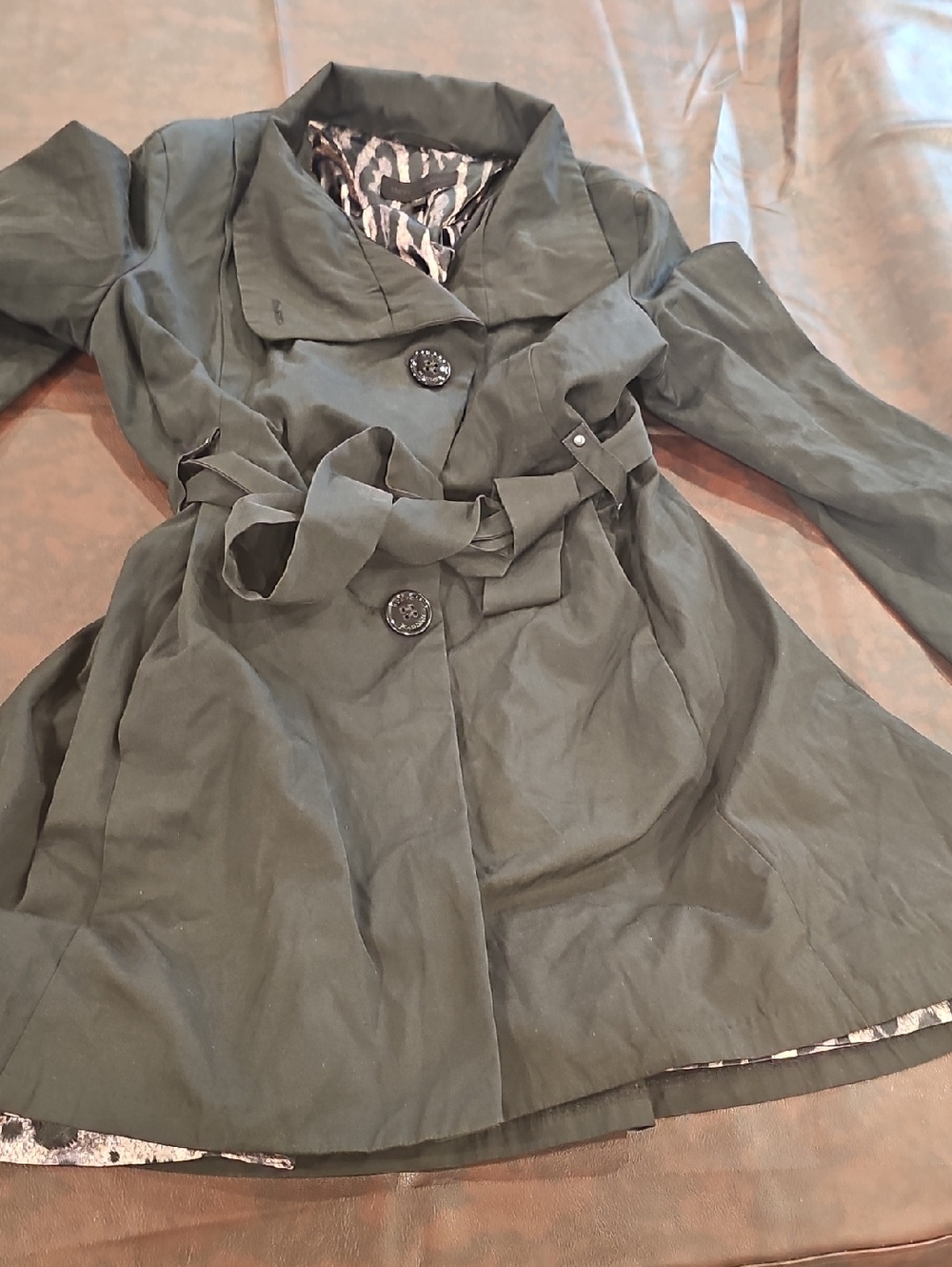 Q Black And Leopard Spots Steve Madden Jacket Size Large. - Picture 2 of 9